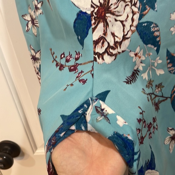 DIANE VON FURSTENBERG DVF ASHLEY FLORAL PRINT CADY STRAIGHT LEG PANT - Picture 8 of 11